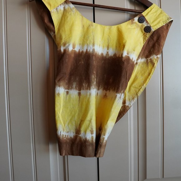 WHIT TWO Anthropologie Striped Tie-Dye High Rise Wide Leg Pant and Top M - Picture 3 of 4